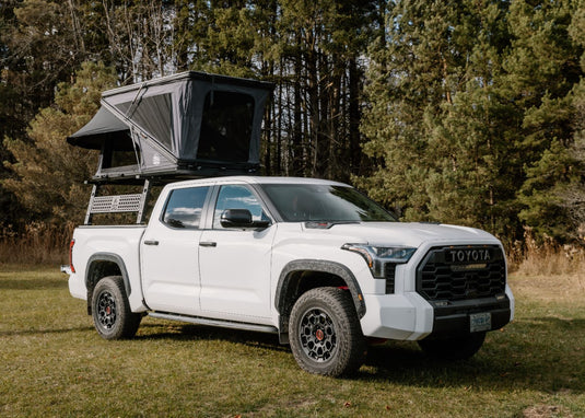 Elite Series Bed Rack on a white Toyota Tundra